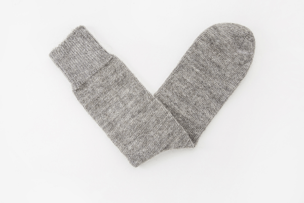 Navy Mohair + Grey Alpaca + Cream Bed Socks  - Made in Britain