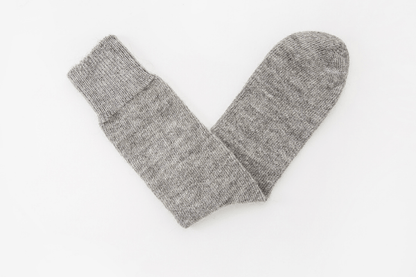 Navy Mohair + Grey Alpaca + Cream Bed Socks  - Made in Britain