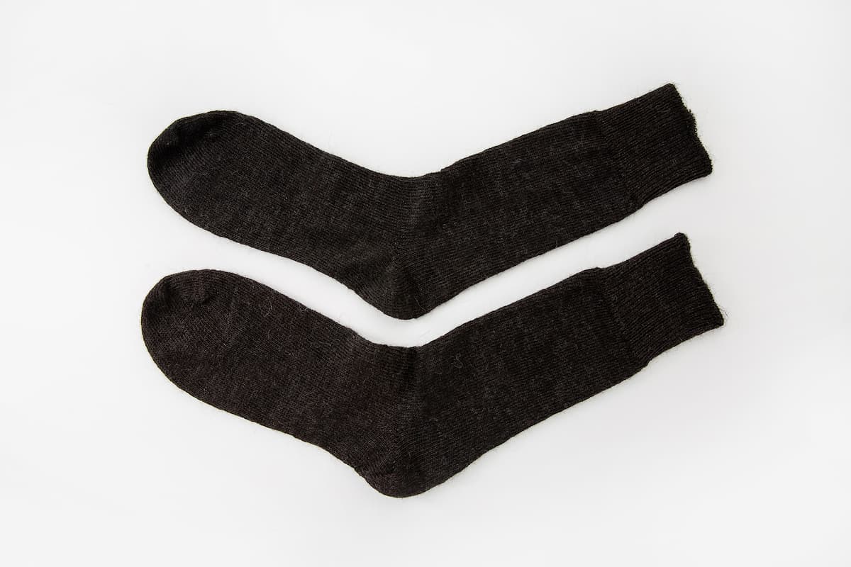 Charcoal Black Undyed Alpaca Socks  - Made in Britain