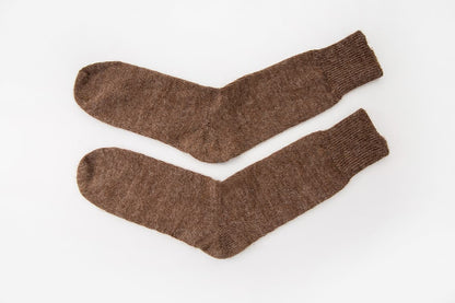 Brown Undyed Alpaca Socks  - Made in Britain