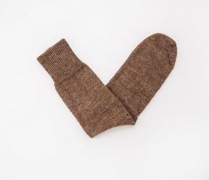 Brown Undyed Alpaca Socks