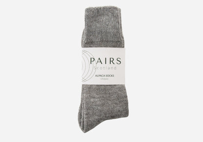 Grey Undyed Alpaca Socks