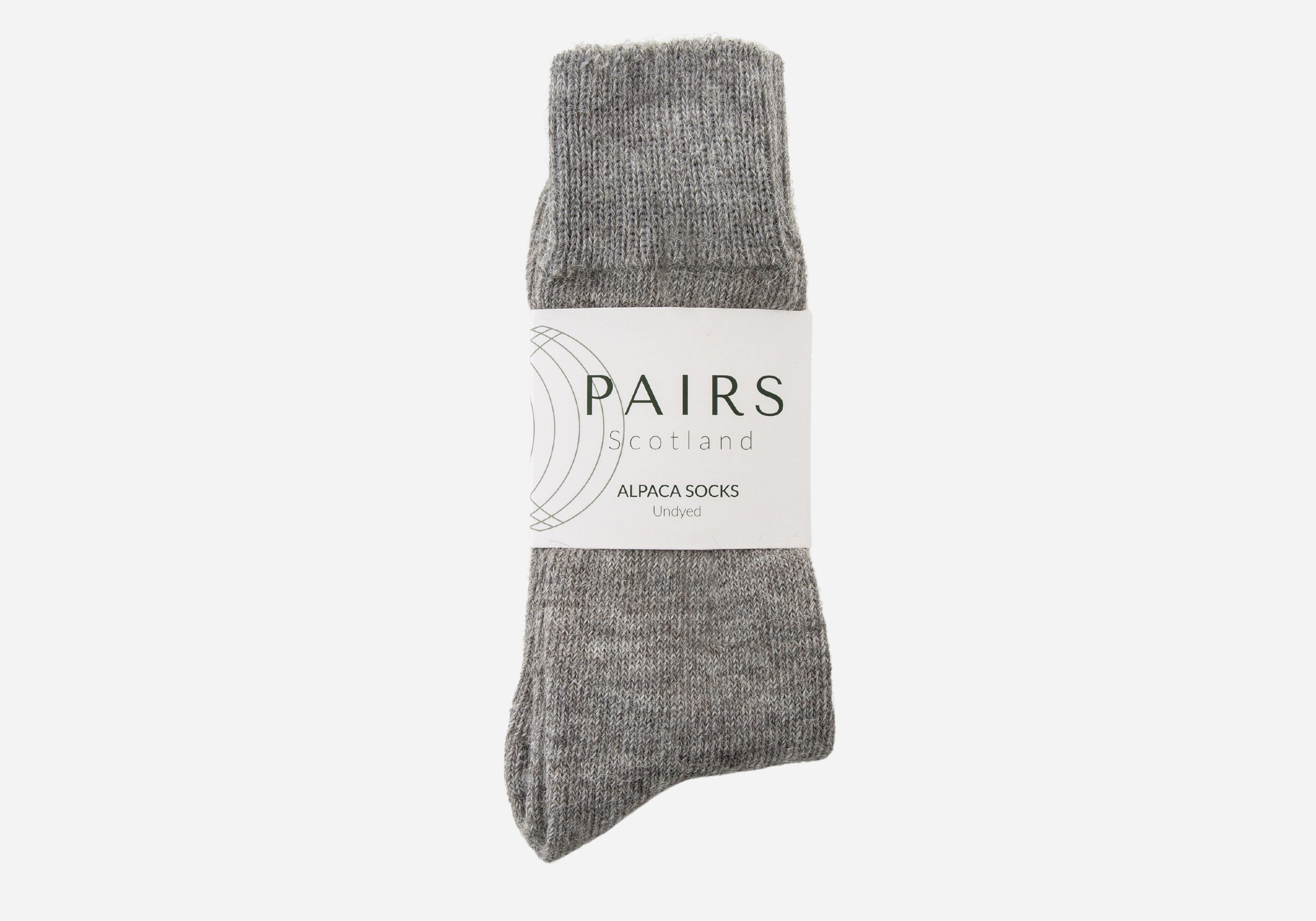 Grey Undyed Alpaca Socks  - Made in Britain