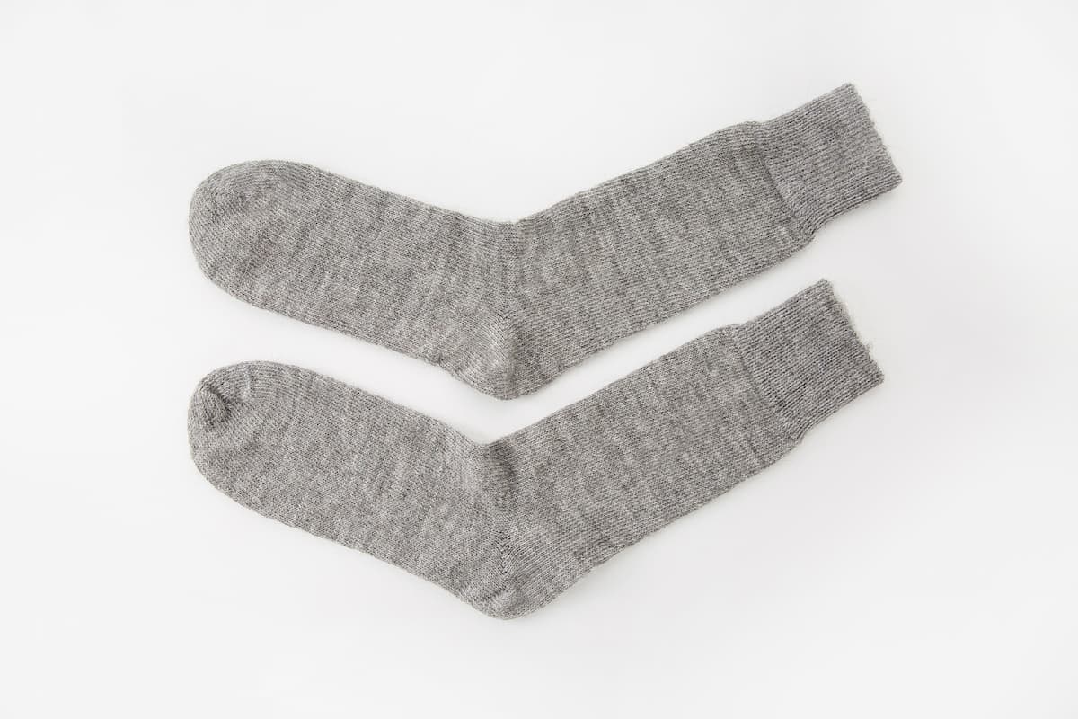 Grey Undyed Alpaca Socks  - Made in Britain