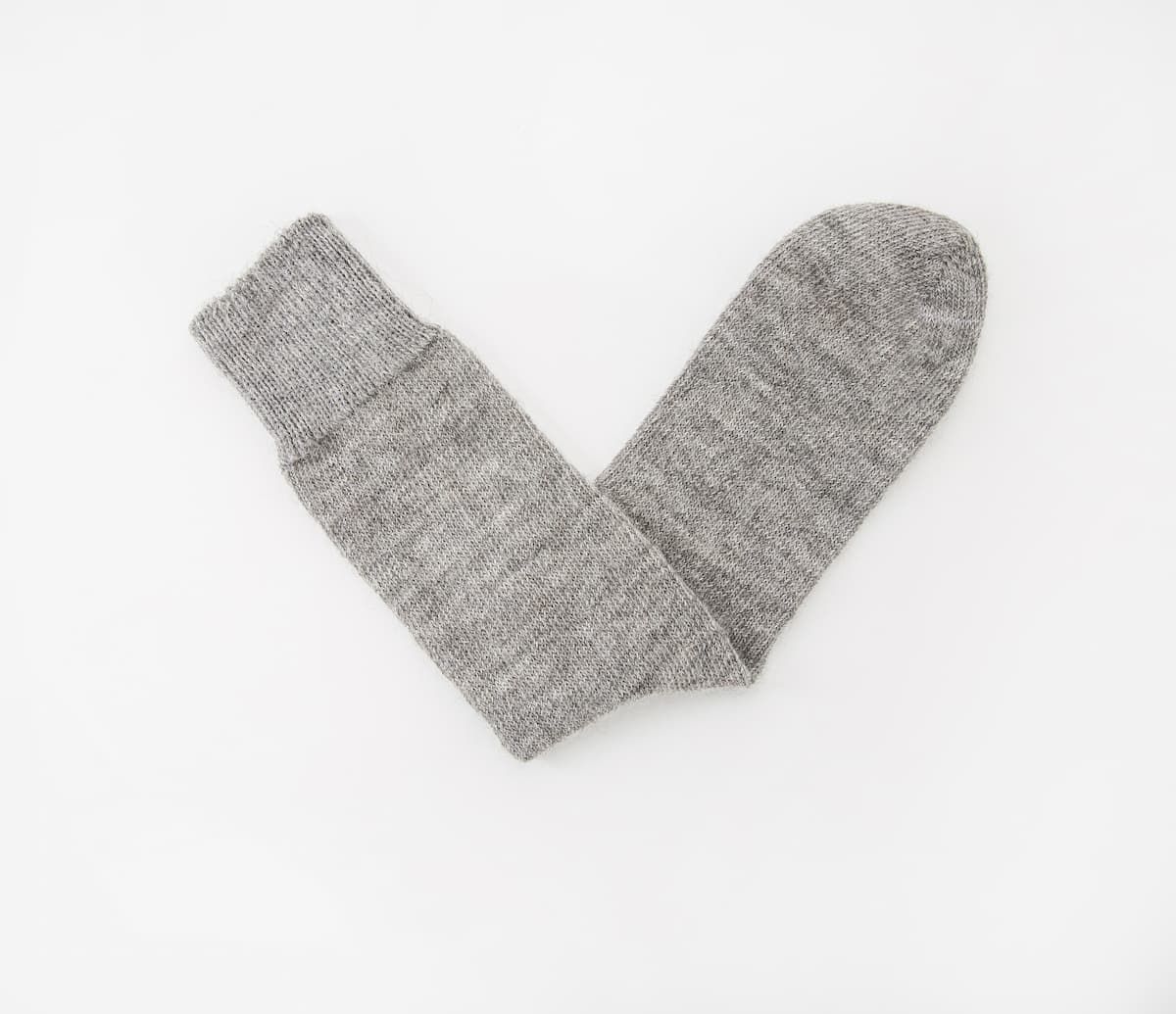 Grey Undyed Alpaca Socks  - Made in Britain