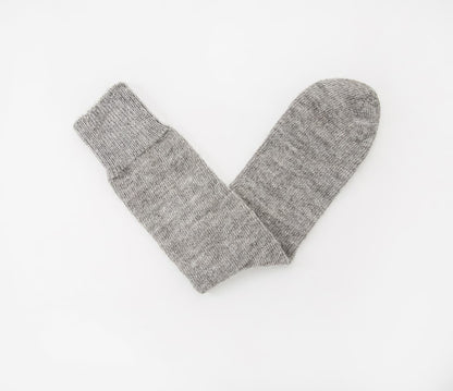 Grey Undyed Alpaca Socks  - Made in Britain
