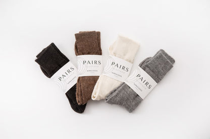 Grey Undyed Alpaca Socks  - Made in Britain