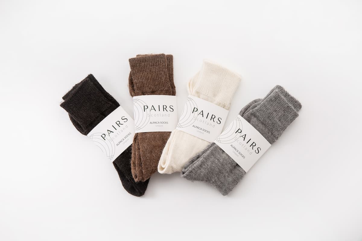 Brown Undyed Alpaca Socks  - Made in Britain