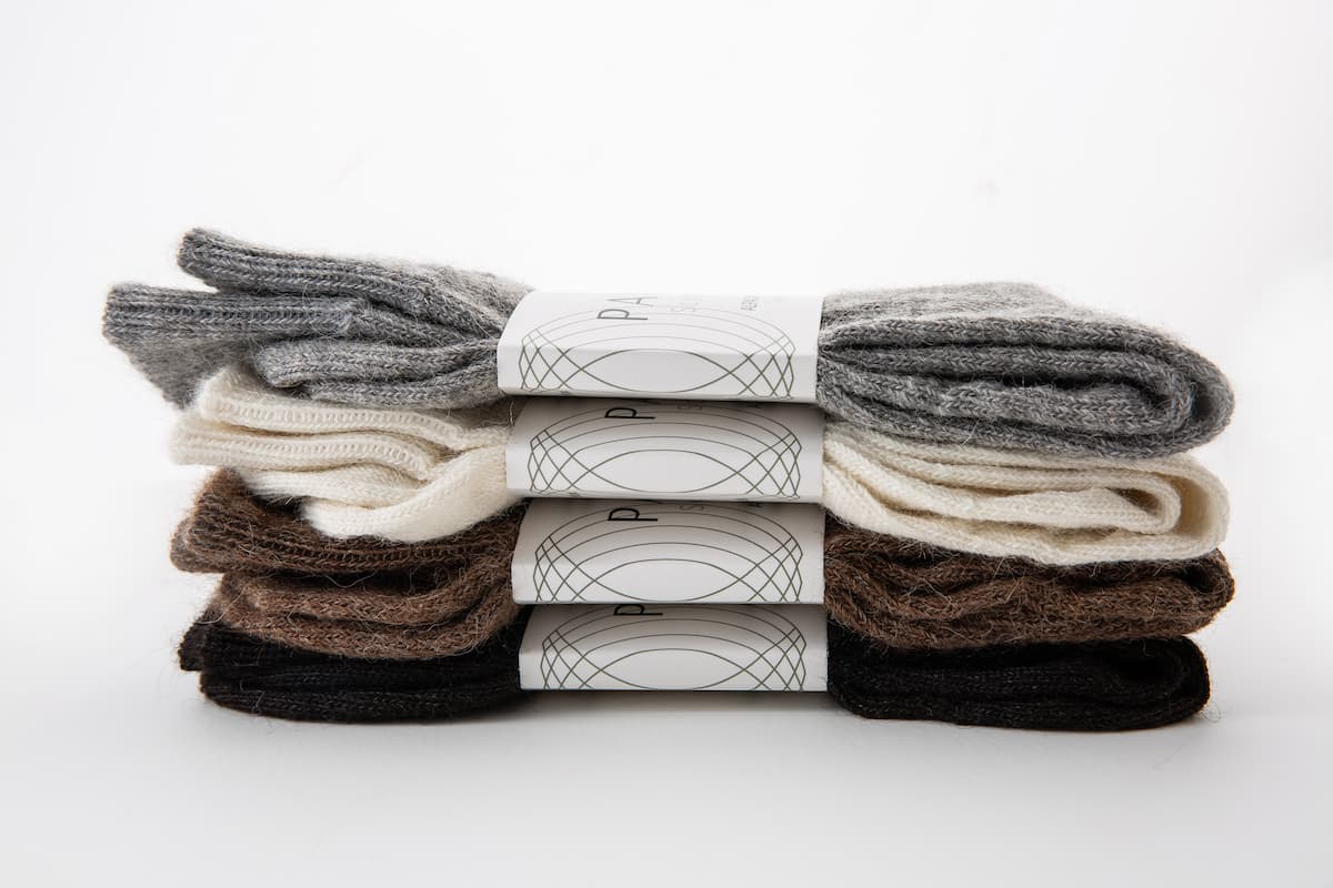 Grey Undyed Alpaca Socks  - Made in Britain