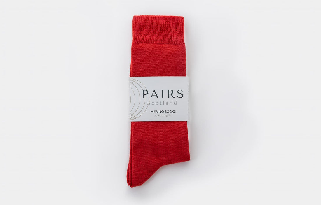 Red Merino Socks