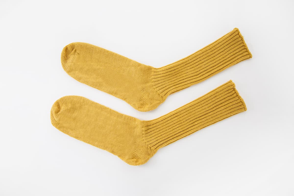 Mustard Yellow Mohair Socks