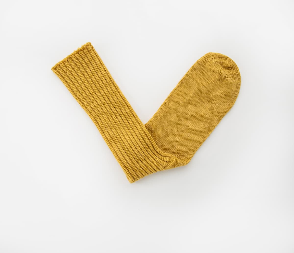 Mustard Yellow Mohair Socks